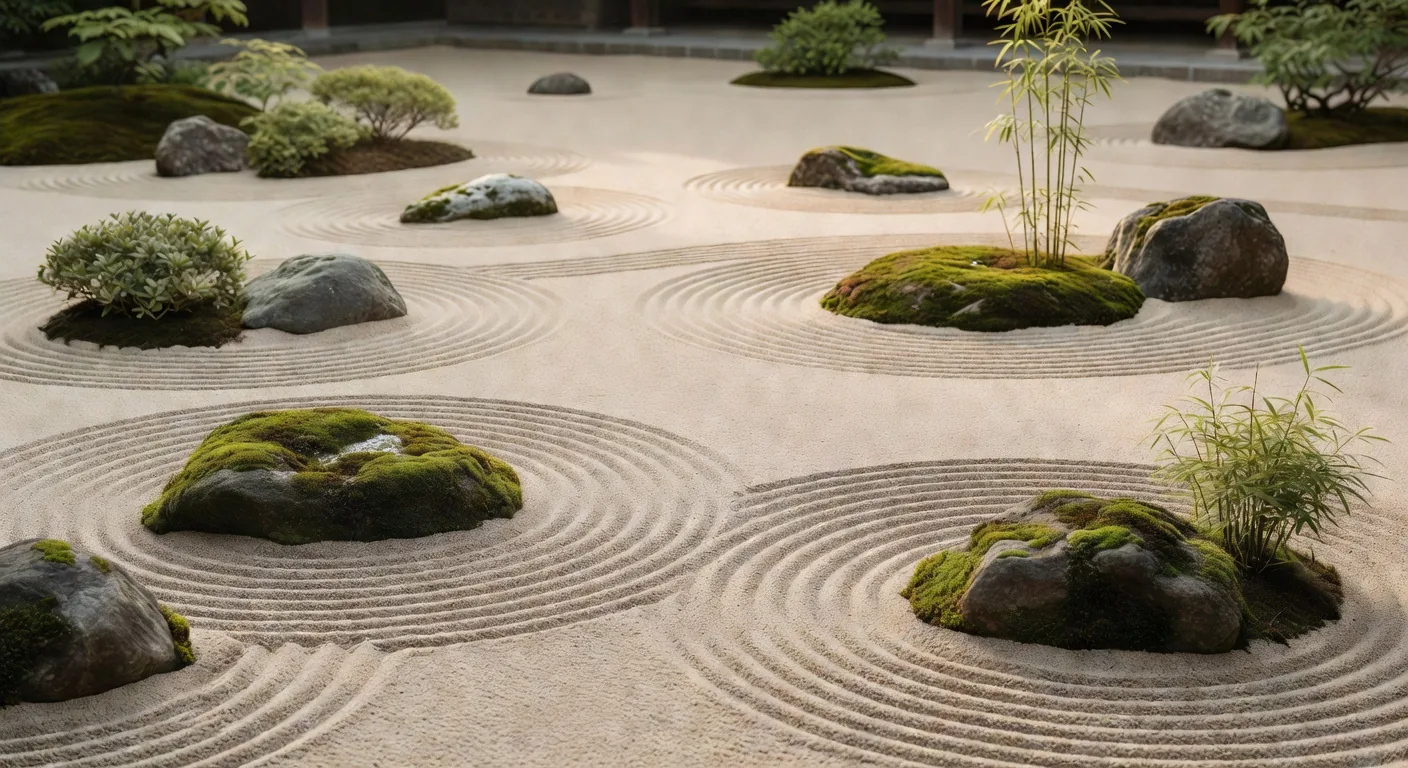 枯山水の砂紋
